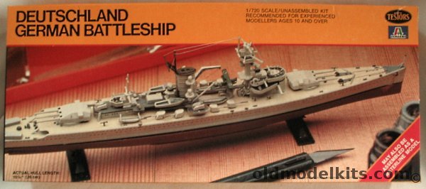 Testors 1/720 Deutschland Pocket Battleship, 895 plastic model kit